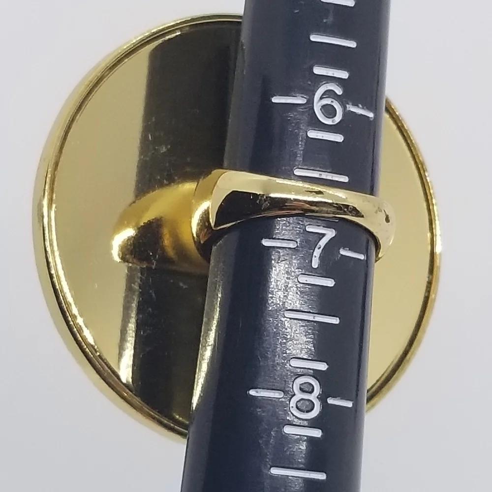 House of Harlow 1960 leather sunburst ring black and gold size 6.75